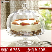 Cake plate glass cake cover wedding decoration Creative Glass fruit plate hotel extra large glass cake plate