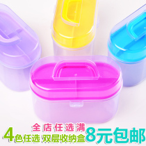 Simple love exquisite double-layer storage box sewing box needle box sewing kit special box