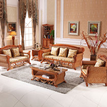 Fujii Bamboo Furniture Choreography Rattan Chair Sofa Real Vine Wood Sofa Living-room Combined Rattan Sofa Rattan Sofa