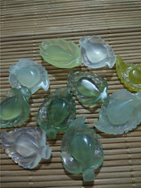 Xiu Jade Drop Leaves Pendant Ice Seed Natural Jade Pendant Green Diy Handmade Ornament Hairpin Accessories