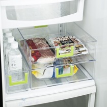Export-grade PET plastic refrigerator handle pull-out storage box can be superimposed transparent fruit and vegetable storage storage basket