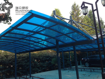 Engineering example PC endurance board solid board Sunshine board Nanjing Jiangning Senior High School student bicycle parking shed
