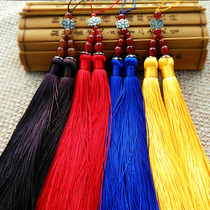 Mu Xi high-grade fan tassel spike spikes Chinese knot accessories tassel spike red and yellow coffee purple blue