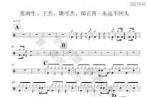 (269) Zhang Yuxeng Wang Jie Yao Ke Jie Tai Zhengxiao-never look back drum drum jazz drum score