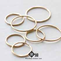 US imported 14K gold closed ring ring ring ring DIY handmade jewelry winding accessories