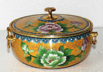 18cm Cloisonne copper hot pot induction cooker with single person mini pot for sharing Induction cooker small hot pot