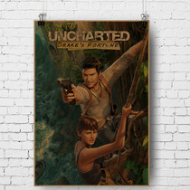 Mysterious Sea Area Poster Internet Café Decoration Painting Game Poster Thieves End Road Uncharted Propaganda Painting