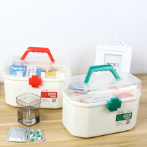 Large medicine box First aid box Medicine box Family double-layer medicine box Portable medicine box Household medical box