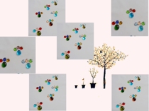 Spike glass beads pebbles homemade small feet wall stickers Bi stickers home decoration glass stone 10 yuan 1 kg