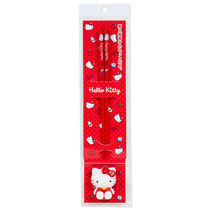 Japan SanrioHello Kitty Cutlery Natural Wood Chopsticks with Ceramic Chopstick Holder Chopstick Holder