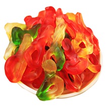4 bags of BIG delicious food German colored pacifier gummy candy QQ fudge 200g 15 yuan