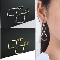 Earrings European and American fashion earrings twist Fashion wind earrings Japanese and Korean ear jewelry earless invisible ear clip female