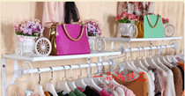 Wrought iron clothing display rack clothing store shelf wall hanging shoe bag rack pajamas rack spot