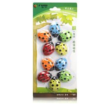 Funi CT-336 magnetic buckle cartoon ladybug shape magnet magnet children early education learning magnetic refrigerator stickers creative cute insect shape black whiteboard magnetic grain
