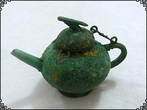 Exquisite bronze bronze ware container 2 bronze paste old road