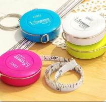 Candy Color Key Buckle Measuring Tape 1 5 Meters Weight Clothing Ruler Plastic Soft Ruler Triple Circle Small Leather Ruler Pull Ruler Telescopic Ruler