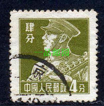 (Yipin Postal Garden)Z5921 General 8 workers peasants and soldiers map ordinary stamps 4 points army letter pin old tickets random delivery