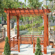 Aluminum alloy climbing flower stand parking shade canopy stand anti-corrosion wood grain grape frame Courtyard Pavilion outdoor