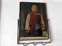 Fifty and sixties glass mirror Beijing Shajiabang Tube Mirror Old object physical specimen window display envelope old