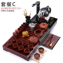 Send the boss kung fu tea set home simple office ceramic ice crack teapot tea cup whole set of tea ceremony