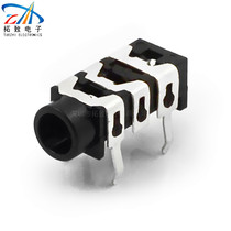 Professional 10 year 3 5 headphone socket Black green 5P all copper pin PJ-313 headphone socket