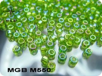 Japan imported 2mm transparent AB color rice beads DIY handmade cross stitch MGB rice beads clothing accessories beaded 450 grams