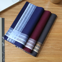 (Sowinded) Mens handkerchief Mature Mens Handkerchief Pure Cotton Handkerchiefs of Intricate Satin Business