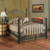 Retro wrought iron bed 1 5 1 8 meters retro bed royal European pastoral hotel bed princess double bed