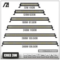 Car wagon 12V24V off-road car retrofit LED strip double row roof spotlight front bar net burst flashing light