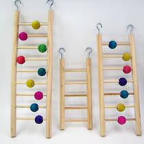 Parrot Toy Wood Color Pearl Stairway Wooden Ladder Stand Bars Climbing solid wood Climbing Tiger Leather Peony Parrot Bird Utensils