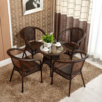 Table and chair set outdoor woven set several rattan PE rattan PE Vine Chair tea chair three pieces courtyard leisure sub iron artist