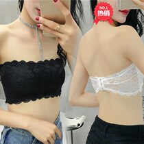 Wrapped breasts for pregnant women with breast lace thin summer white underwear bra anti-light summer strapless girl wedding dress