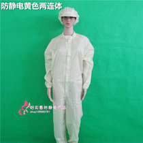Anti-static work clothes yellow two-piece electrostatic clothing one-piece dust-free clothing dustproof clothing jumpsuit