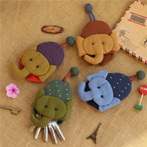 Creative Nepal handmade fabric cute girl key bag Yunnan ethnic characteristics cartoon key bag small pendant