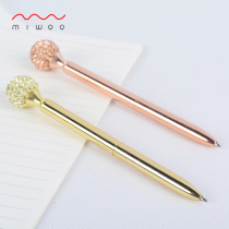 Looking for creative products Nordic simple diamond-encrusted ballpoint pen Student creative stationery Office learning decoration writing