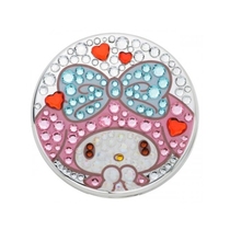 Sanrio Meritti Rhinestone Carry-on bifacial mirror (blue ribbon)