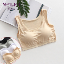 No steel ring Womens belt bra cushion Cup one sports yoga underwear wrap chest short chest bottom sling vest