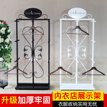 Clothing store underwear underwear bra hanging clothes mid island display rack floor-standing iron double-sided multi-layer promotional shelf