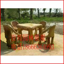 Customized rockery water fake tree making bench wooden bench table and chair creative door head resort tourist scenic spot Gate