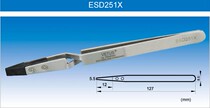 VETUS Flat Head Anti-static tweezers ESD251X Interchangeable head stainless steel anti-static tweezers