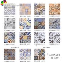 Western restaurant Industrial style tile tile Catering big tile 600 parquet cafe chain restaurant floor tile