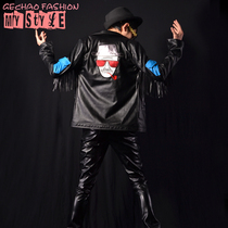 Exclusive] nightclub male singer DSDJ Quan Zhilong GD tassel stitching coat bar costume accessories