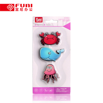 Funi ct-6841 whiteboard tiles simulation animal type magnetic particles magnetic sheet magnetic buckle 3 pieces