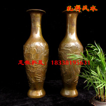 Large Copper Dragon and Phoenix play beads vase Vase decoration home decoration wedding promotion marriage crafts bronze ware