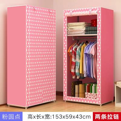 Cloth wardrobe assembly European-style household male dormitory provincial trumpet thickened foldable storage shelf College curtain