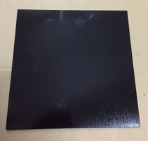 Customised square 280 * 280 set made of fire boiler black crystal glass plate panel perfect for induction cookout