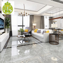 Tile 800x800 living room full cast glaze gray wood grain diamond floor tiles Foshan cloud limestone non-slip floor tiles
