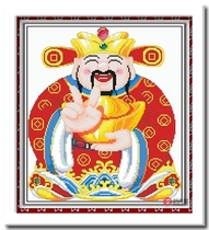 Precision printing French DMC cross stitch kit * God of Wealth (ZGF0065)