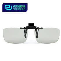 Non-flash circular polarized TV 3d stereo glasses myopia clip movie theater