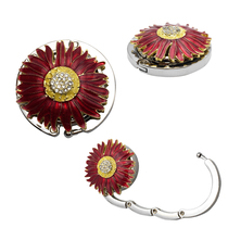 Creative Hanging Bag Hook Round Metal Chrysanthemum Sunflower Hanging Bag Hook bag Tabletop Handbag Bag bag Fashion Hooks
